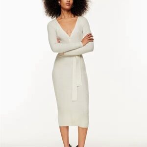 Babaton Henley Gray Midi Dress